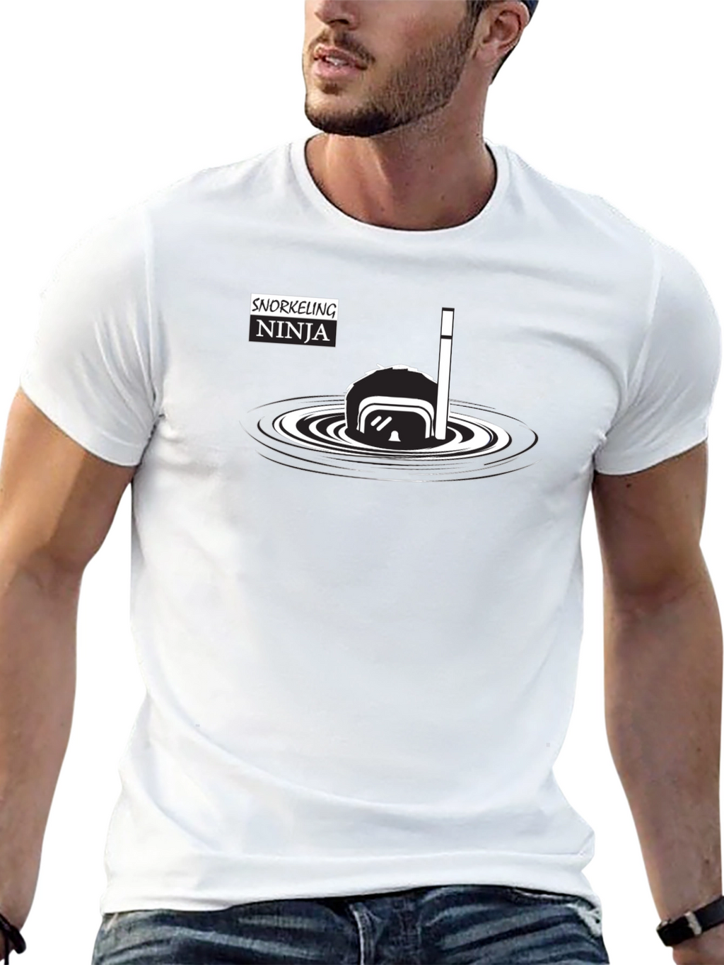 Snorkeling Ninja T-Shirt - Black