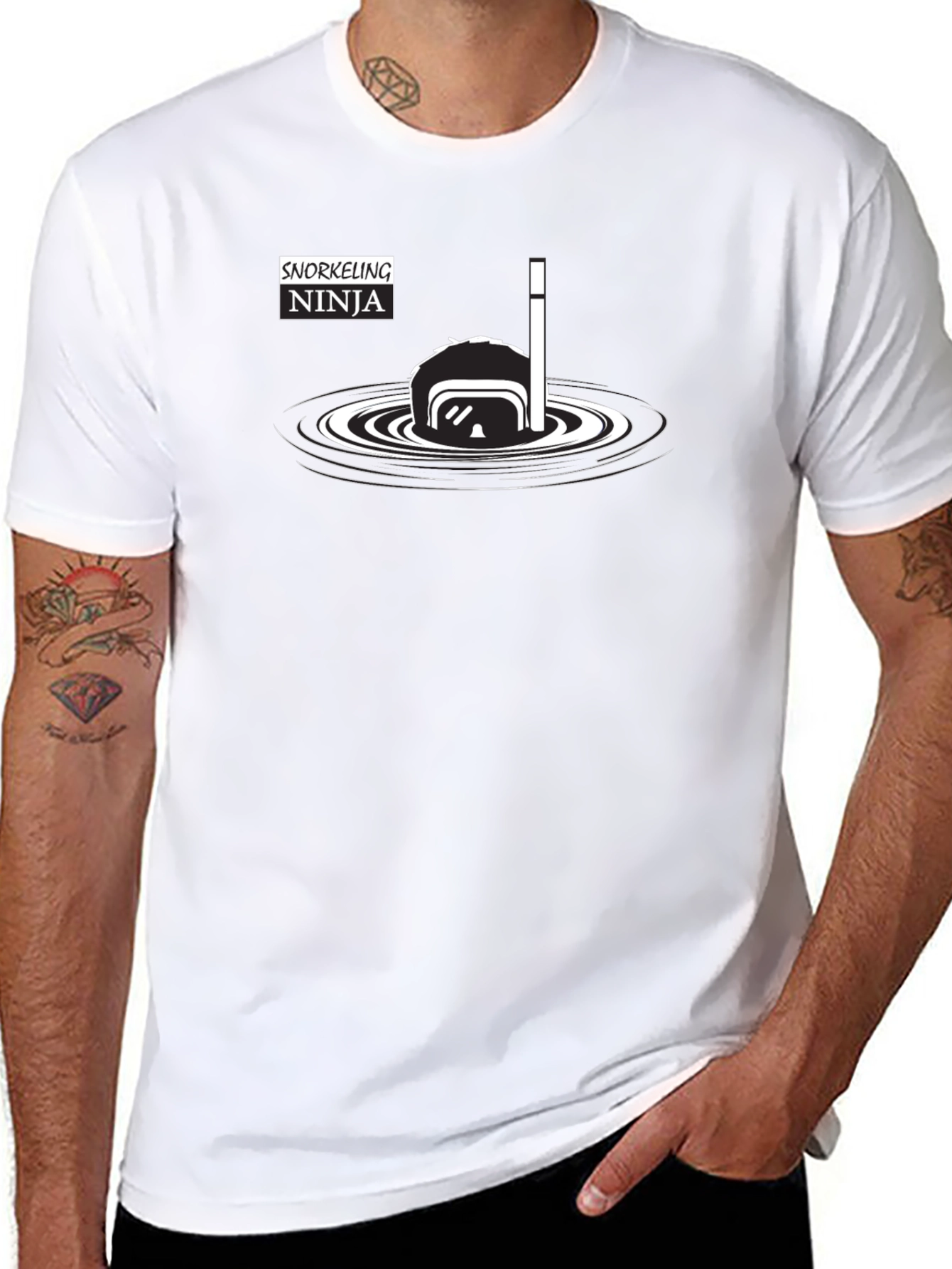 Snorkeling Ninja T-Shirt - Black