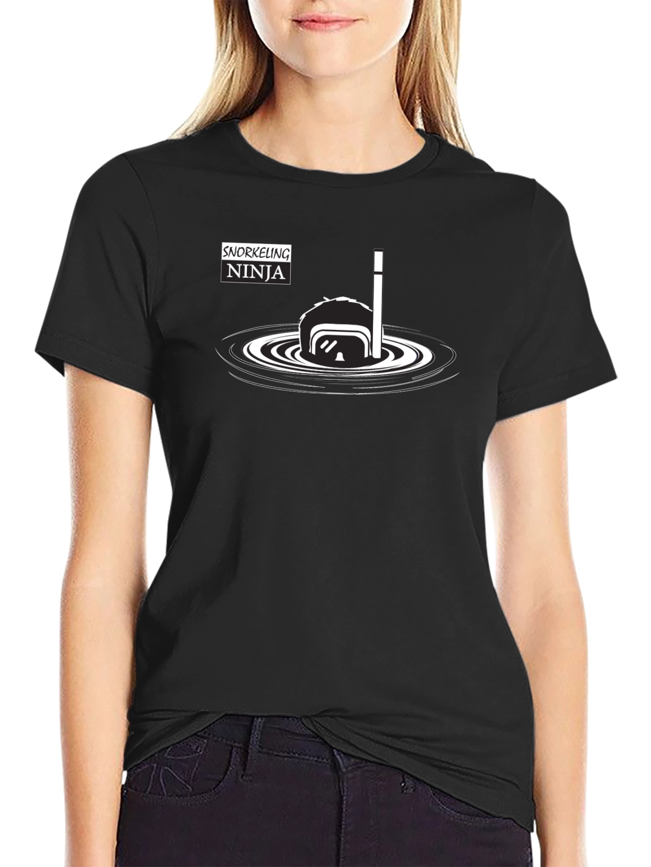 Snorkeling Ninja T-Shirt - Black