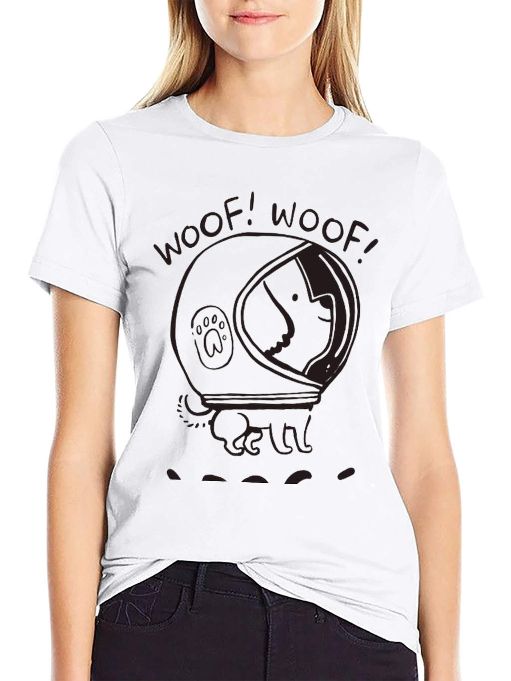 Astronaut Dog Woof! T-Shirt