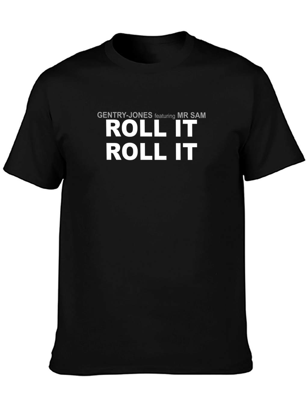 Roll It T-Shirt Black Cotton Blend