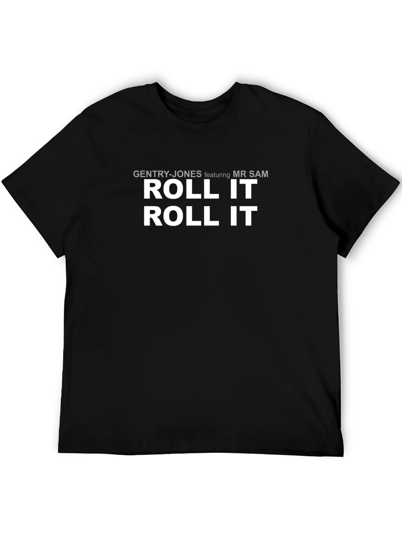 Roll It T-Shirt Black Cotton Blend