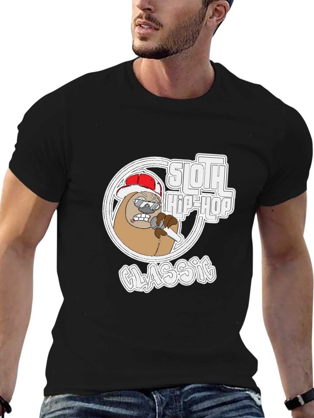 Sloth Hip-Hop Classic Graphic Tee
