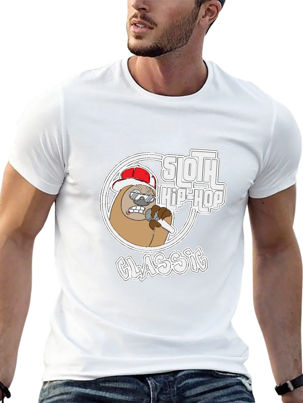 Sloth Hip-Hop Classic Graphic Tee