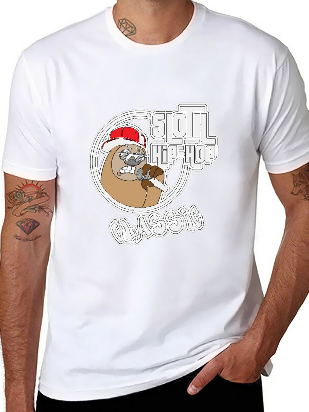 Sloth Hip-Hop Classic Graphic Tee