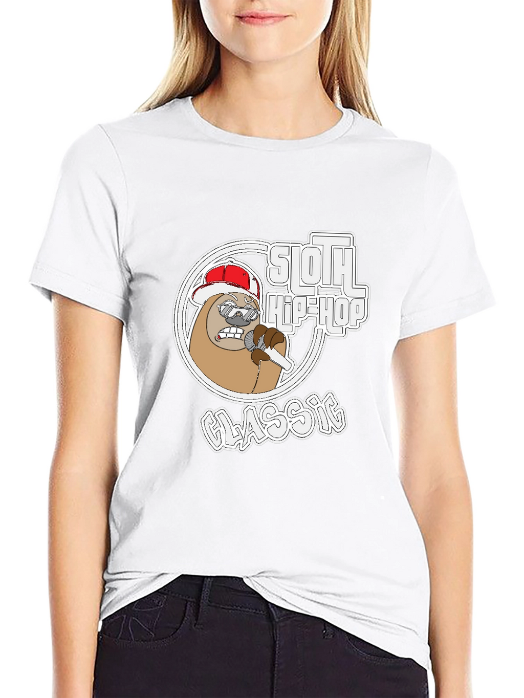 Sloth Hip-Hop Classic Graphic Tee