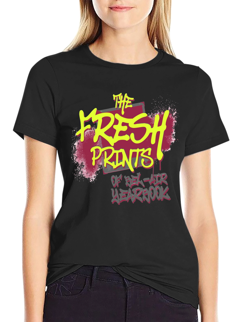Fresh Prints Yearbook Black Graphic Tee