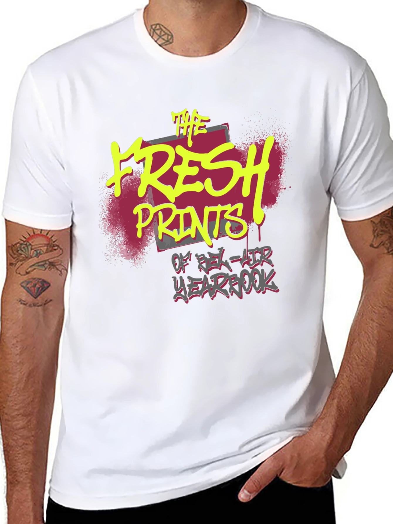 Fresh Prints Yearbook Black Graphic Tee