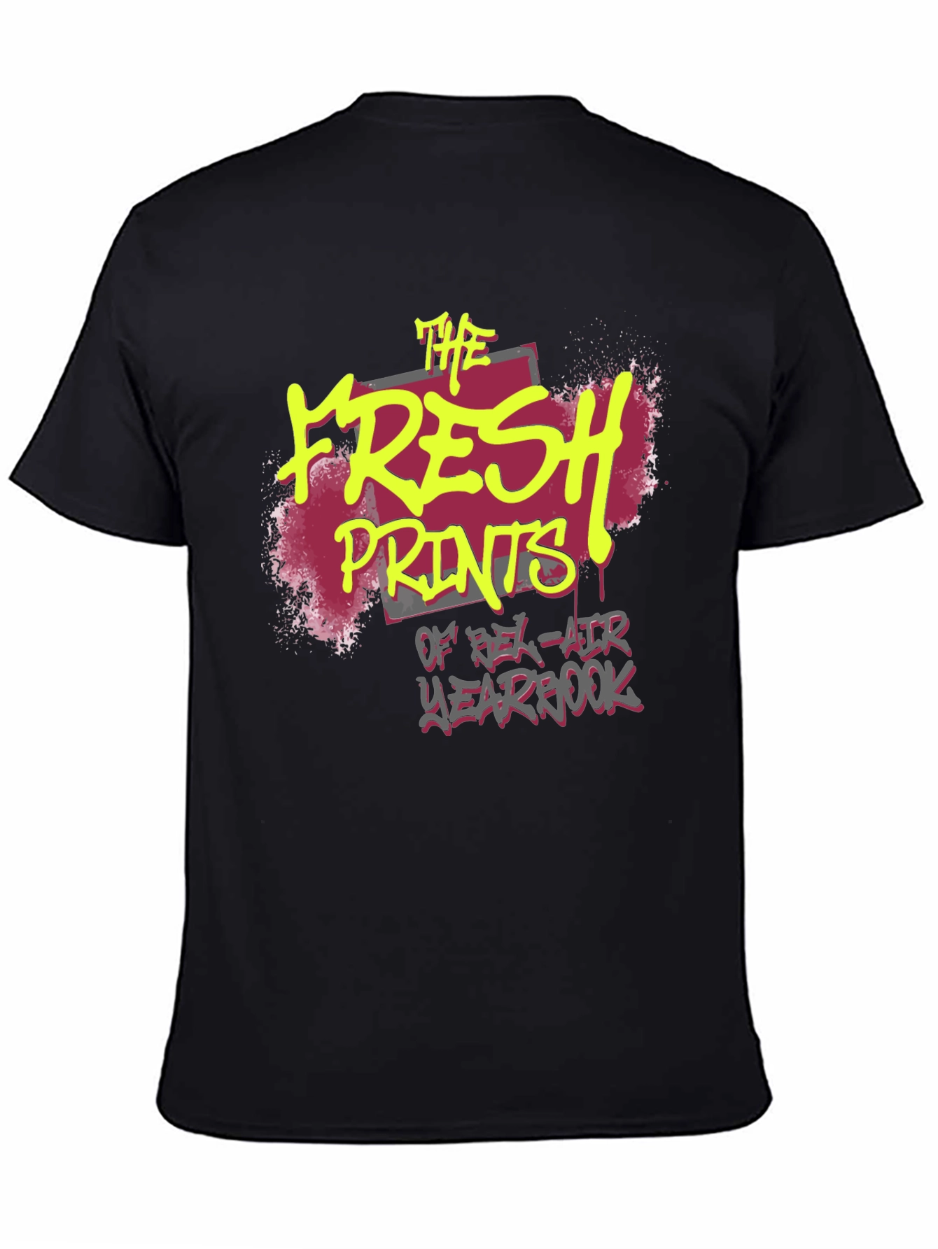 Fresh Prints Yearbook Black Graphic Tee