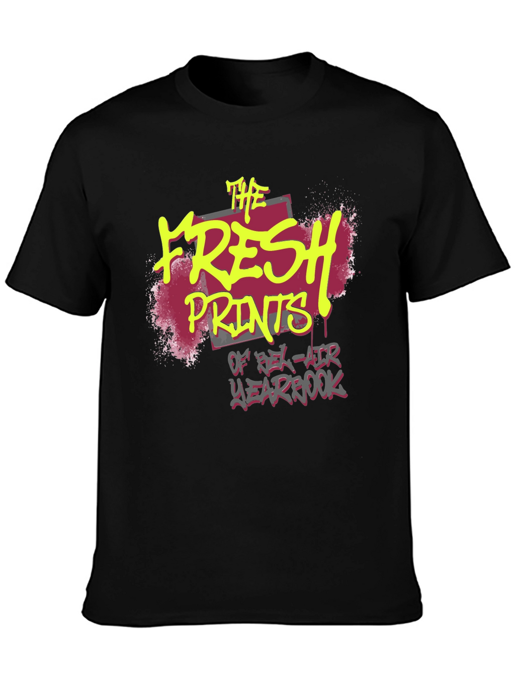 Fresh Prints Yearbook Black Graphic Tee
