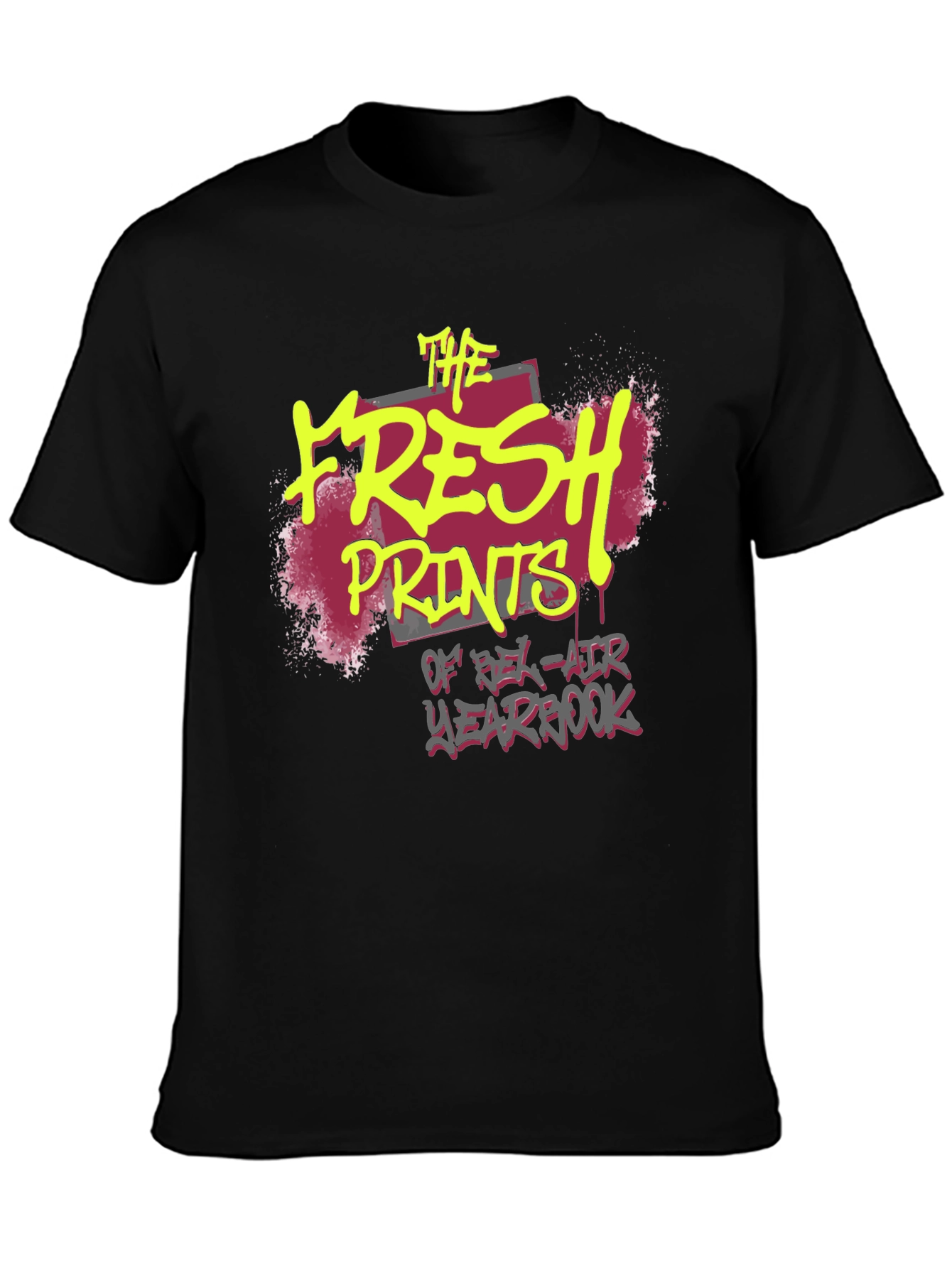 Fresh Prints Yearbook Black Graphic Tee
