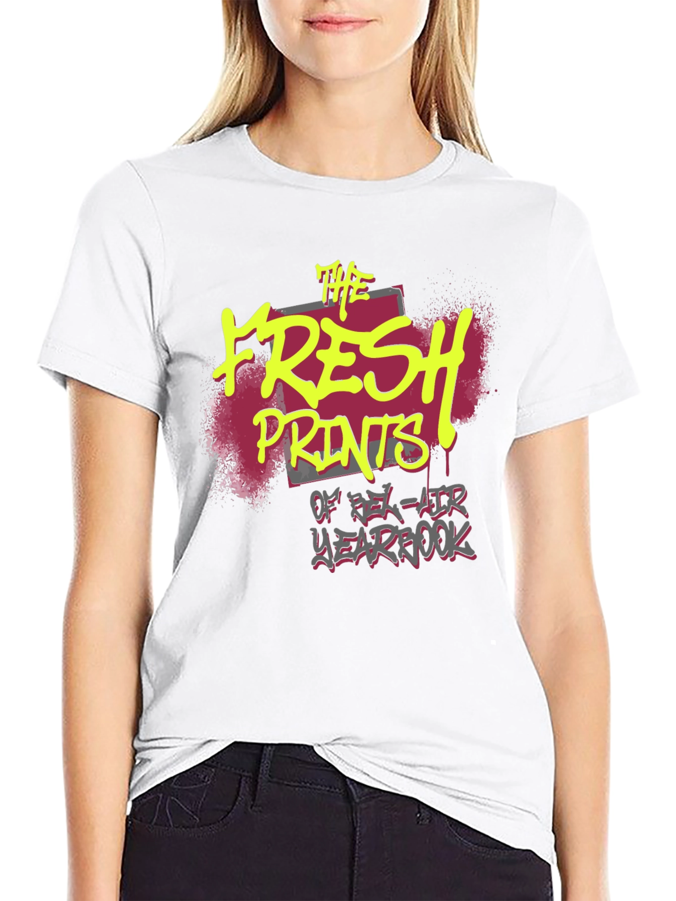 Fresh Prints Yearbook Black Graphic Tee
