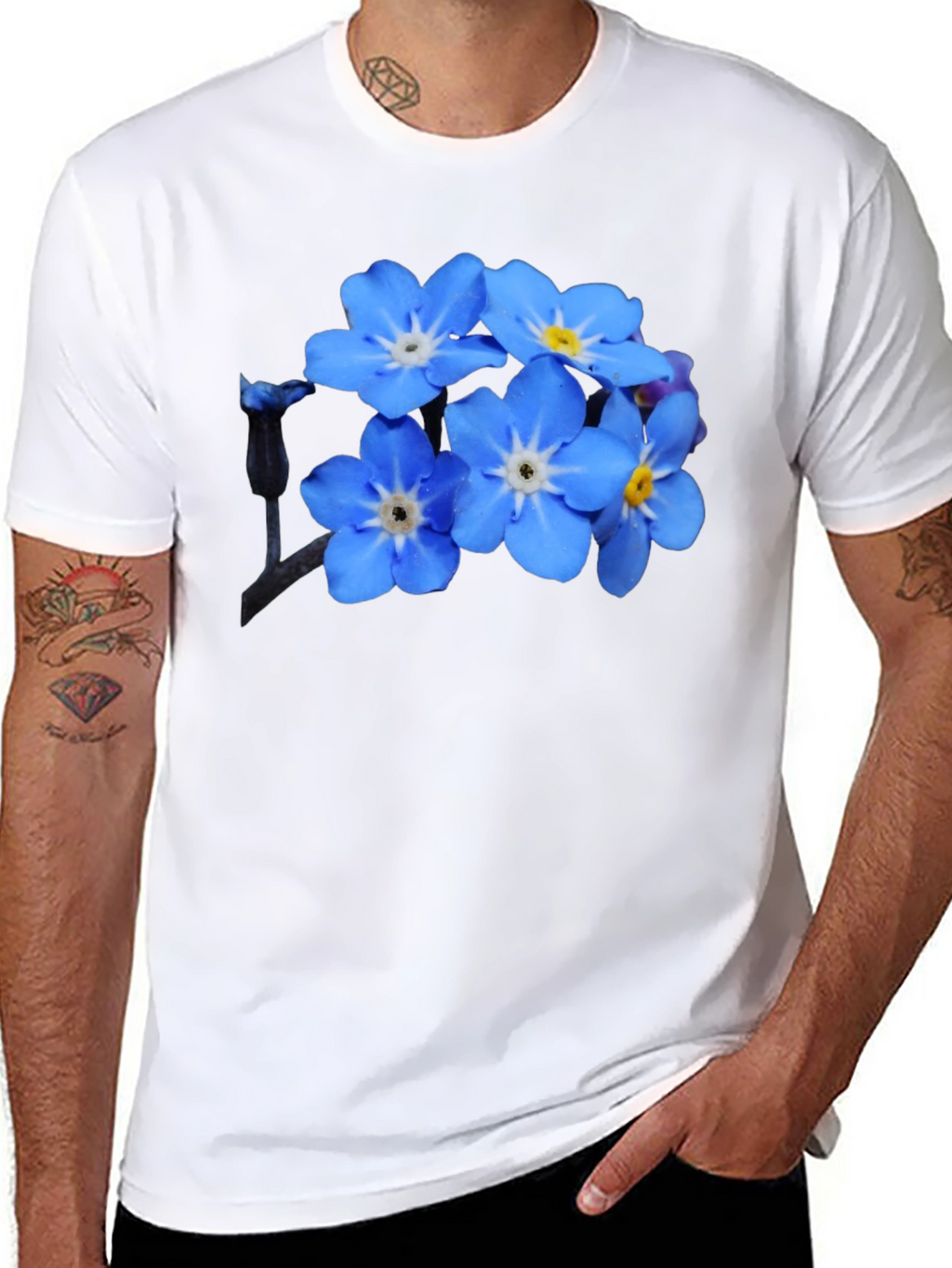 Forget-Me-Not Flower Graphic Tee