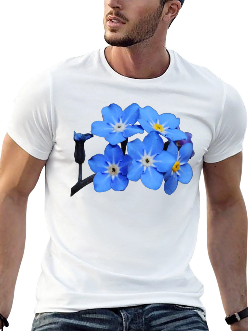 Forget-Me-Not Flower Graphic Tee