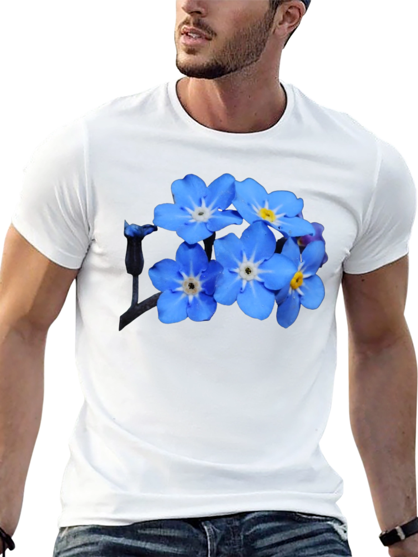 Forget-Me-Not Flower Graphic Tee