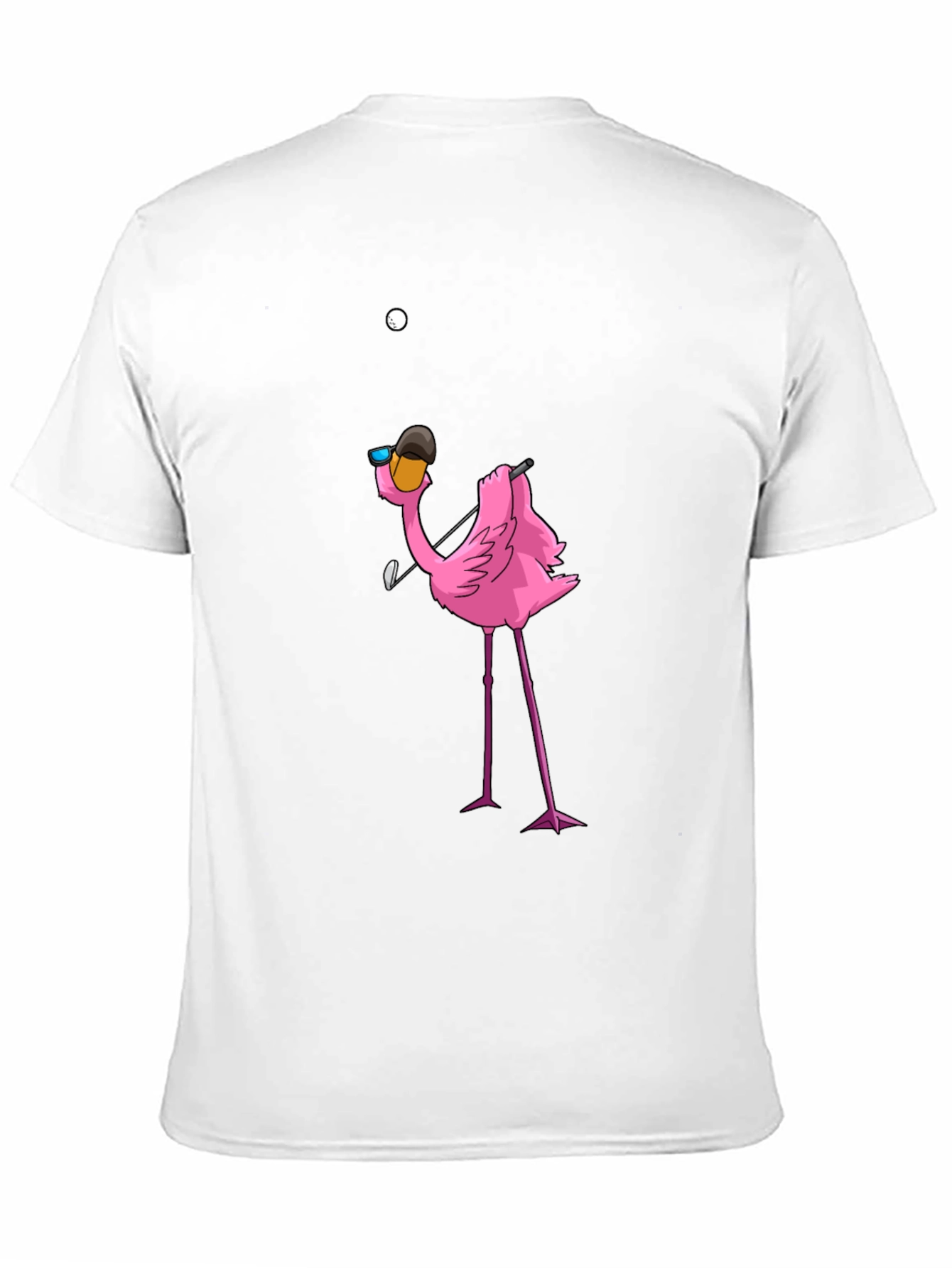 Golf Flamingo Black T-Shirt
