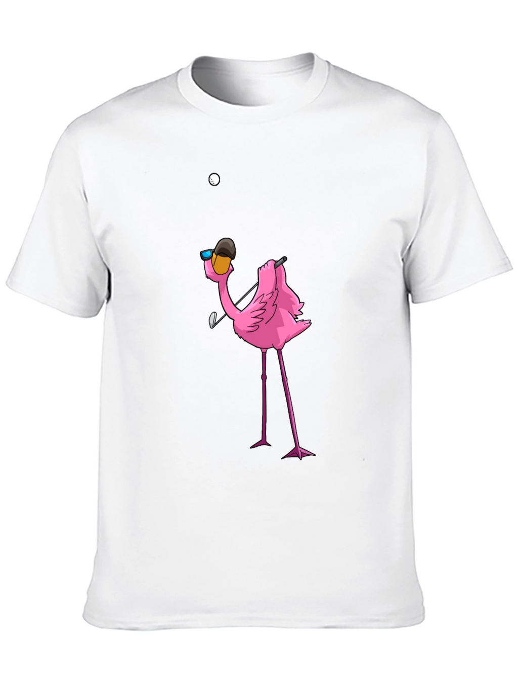 Golf Flamingo Black T-Shirt