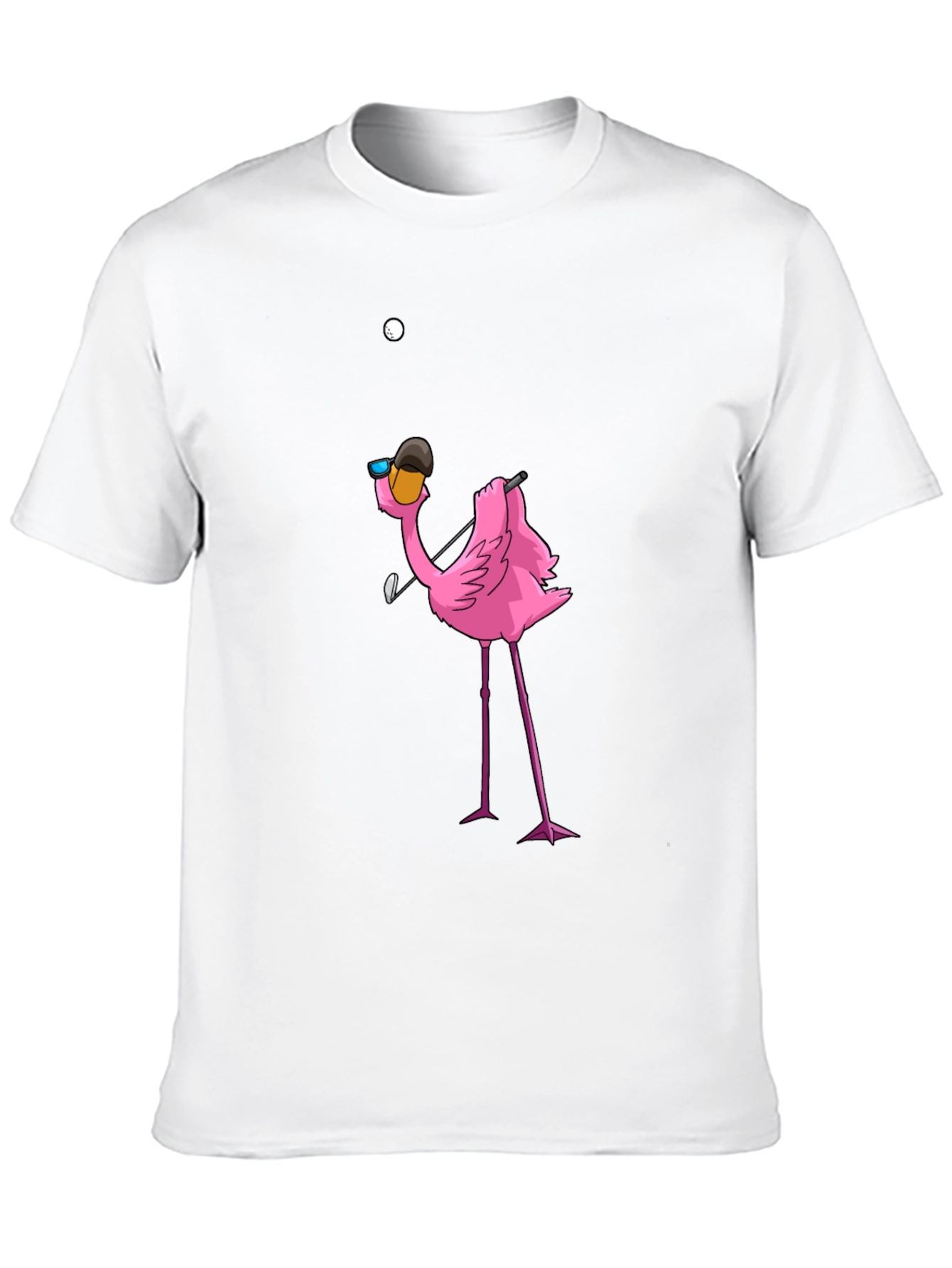 Golf Flamingo Black T-Shirt