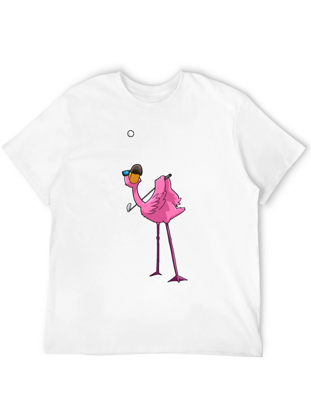 Golf Flamingo Black T-Shirt