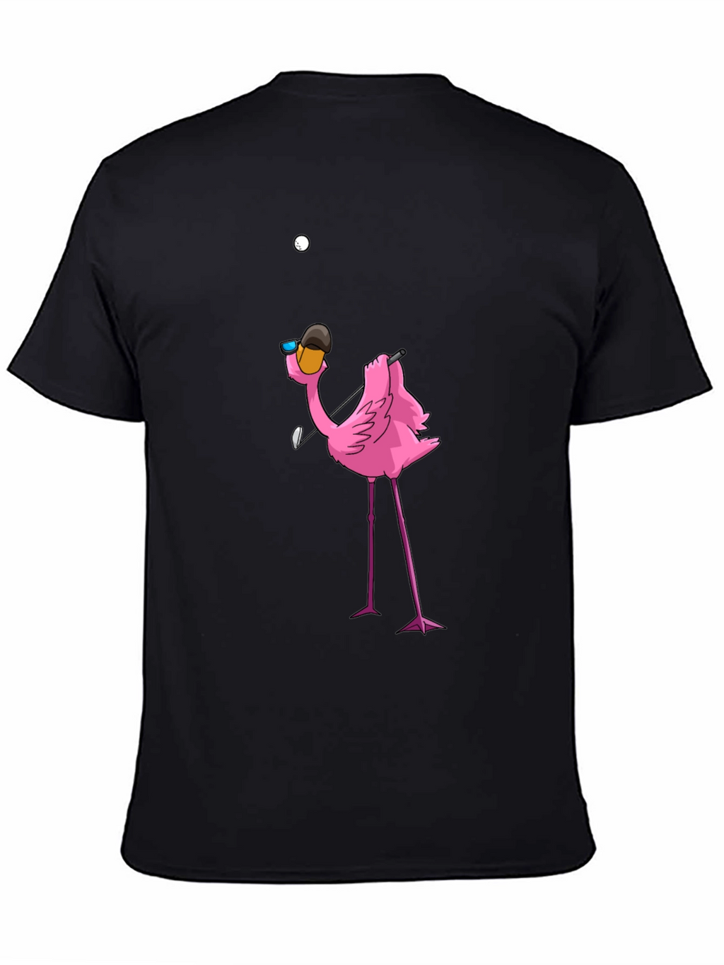 Golf Flamingo Black T-Shirt