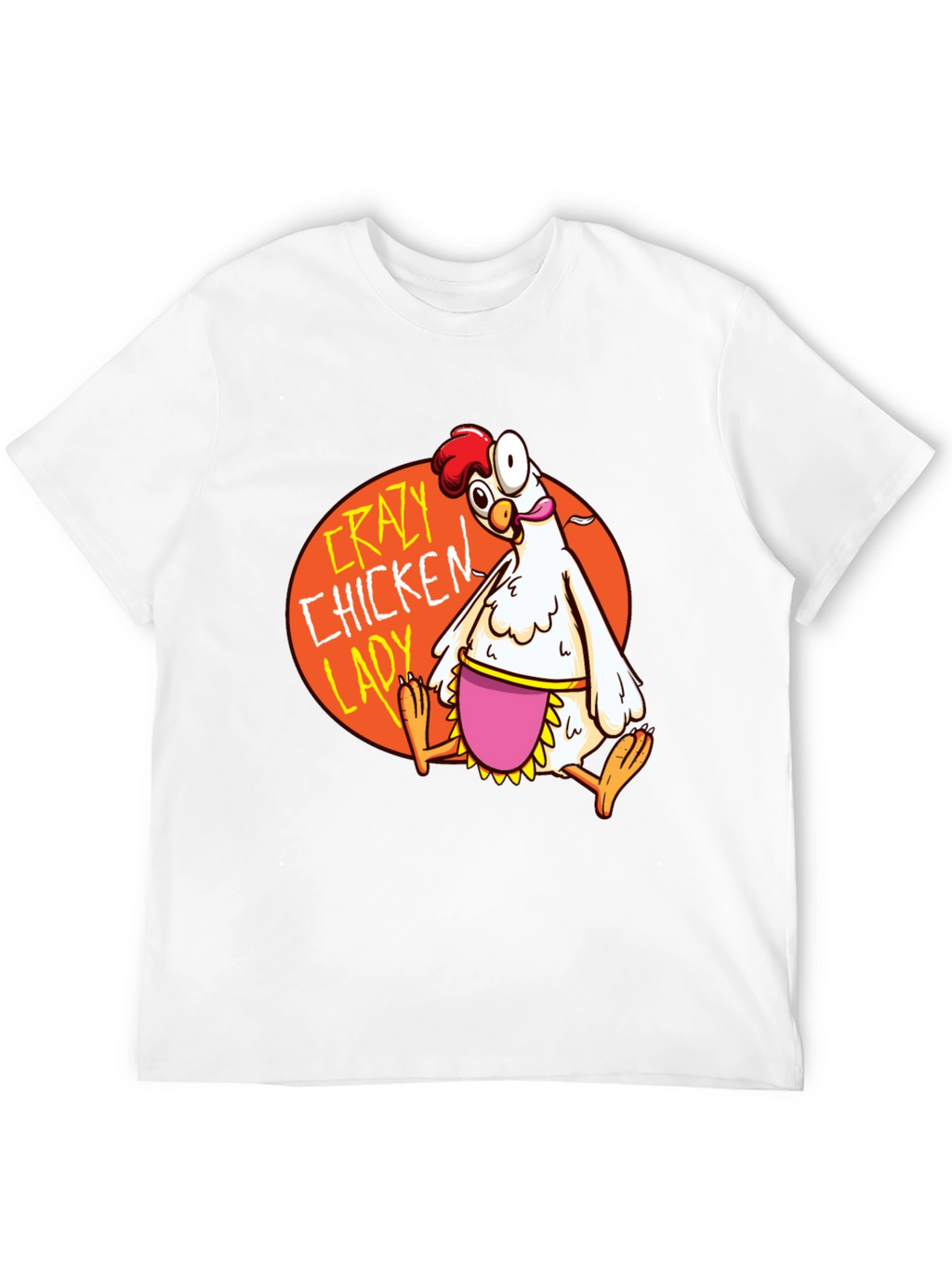 Crazy Chicken Lady Graphic T-Shirt - Black