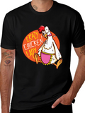 Crazy Chicken Lady Graphic T-Shirt - Black