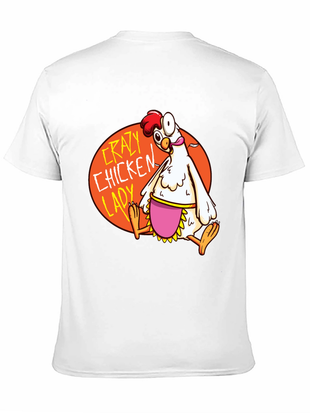 Crazy Chicken Lady Graphic T-Shirt - Black