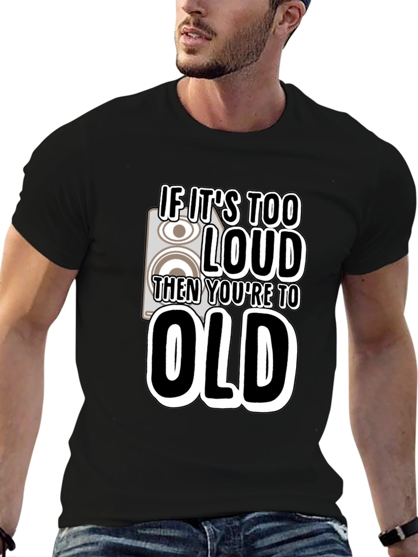 Funny Too Loud Graphic Print Tee