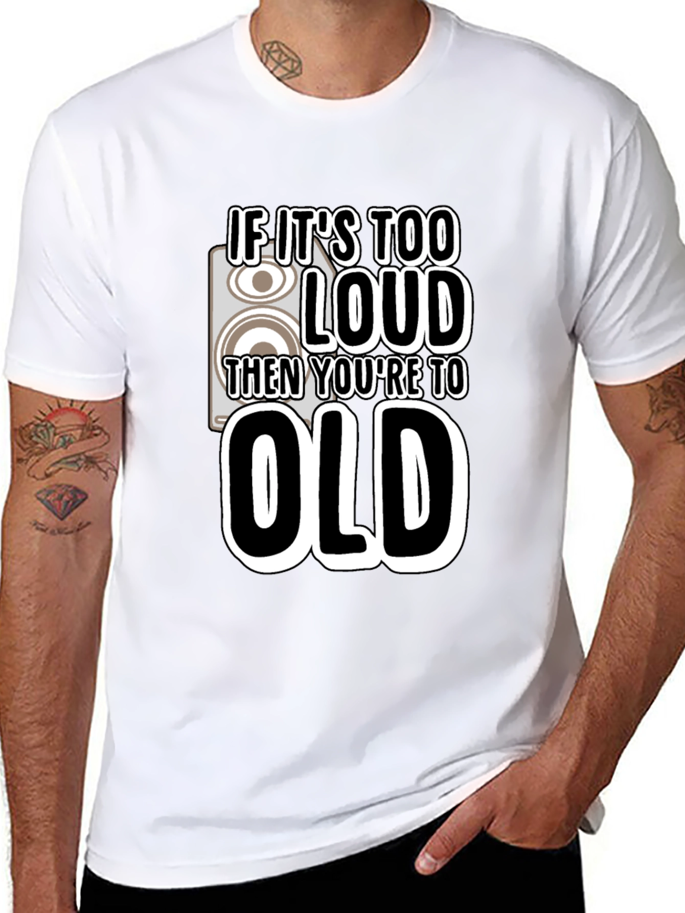 Funny Too Loud Graphic Print Tee