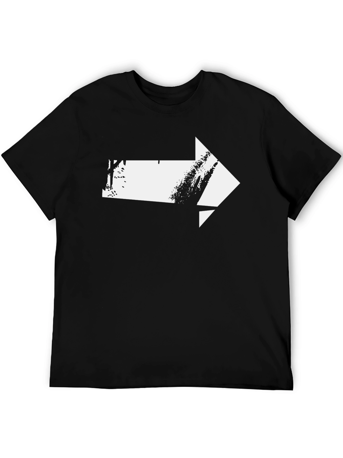 Arrow Graphic T-Shirt - Modern Design Black Tee