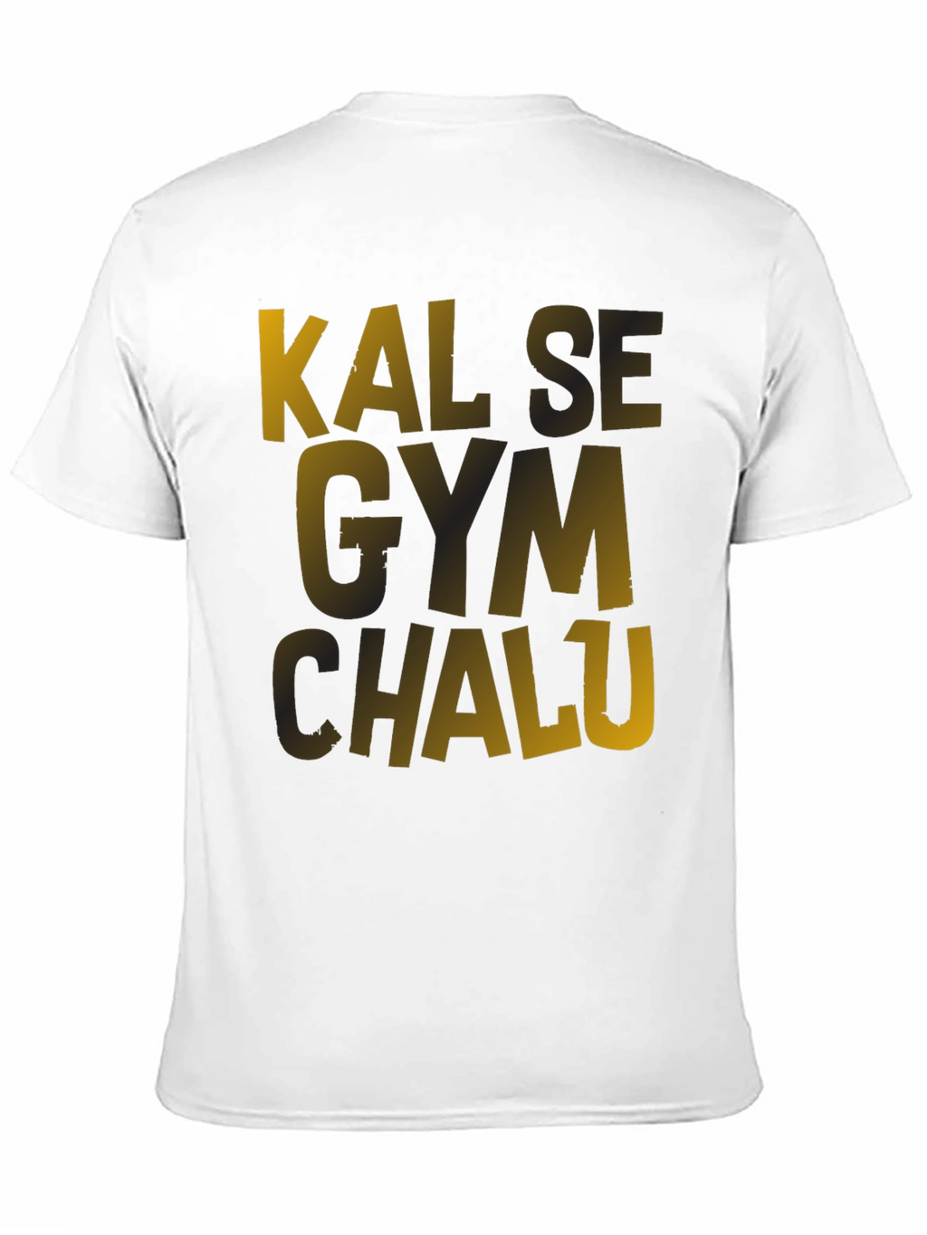 Kal Se Gym Chalu Mens Black T-Shirt