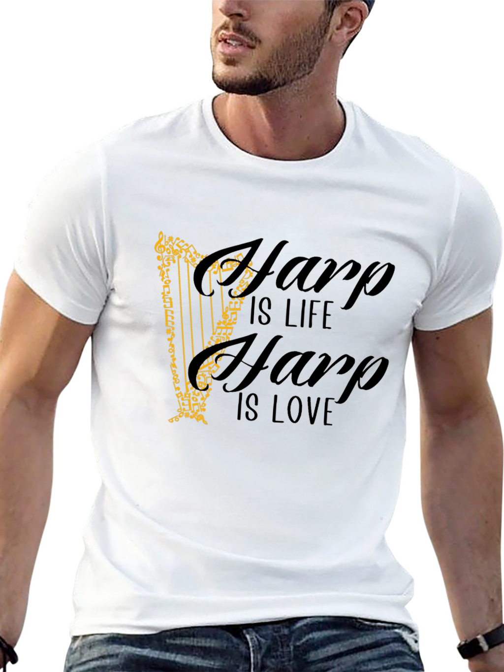 Harp is Life Harp is Love Tee