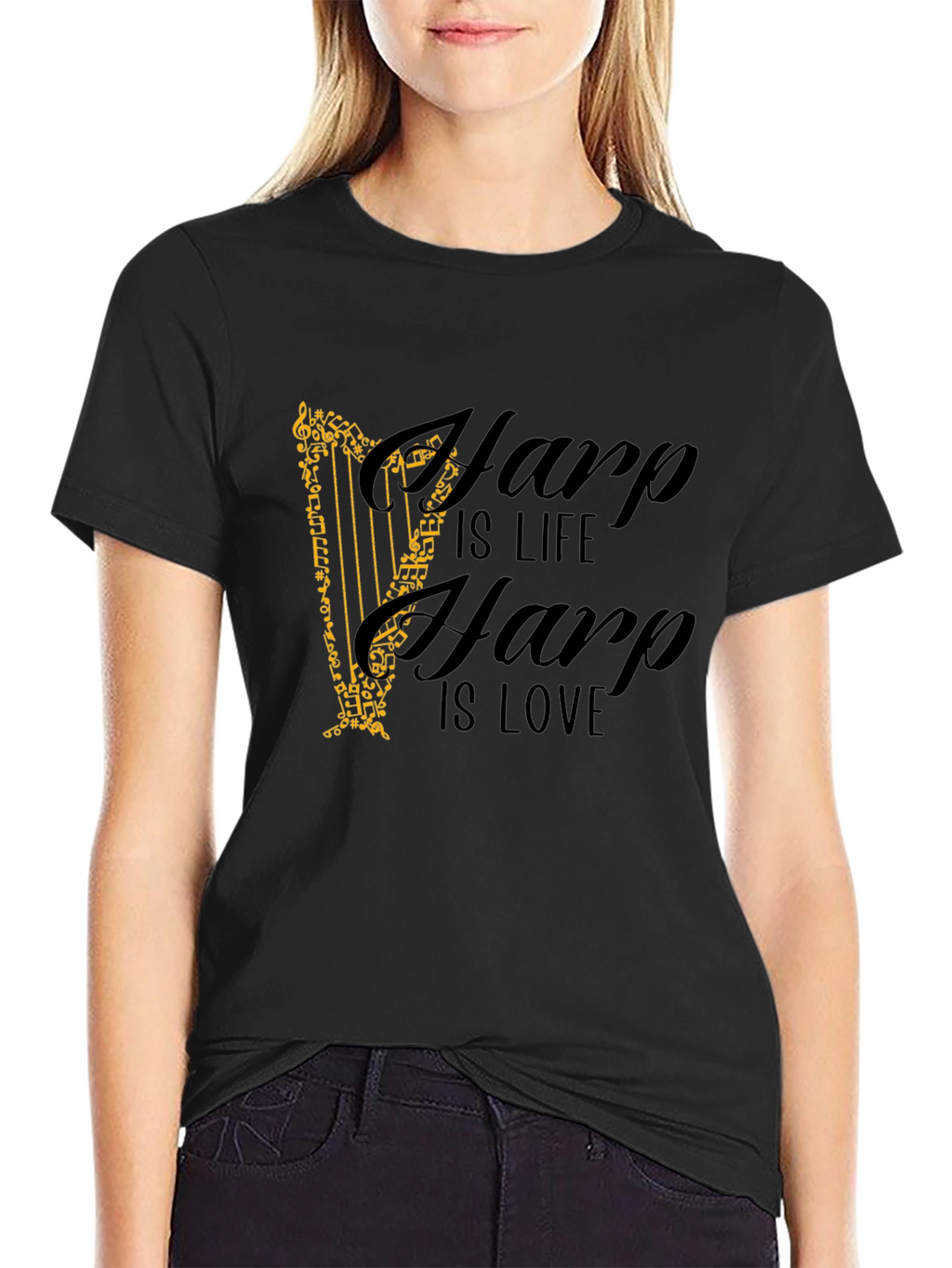 Harp is Life Harp is Love Tee