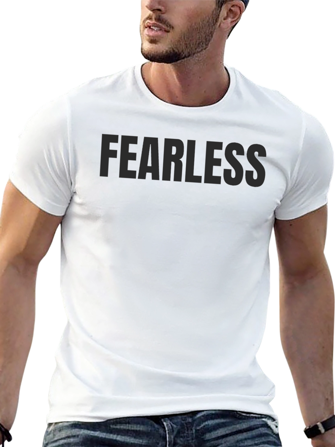 Fearless Black Crew Neck T-Shirt