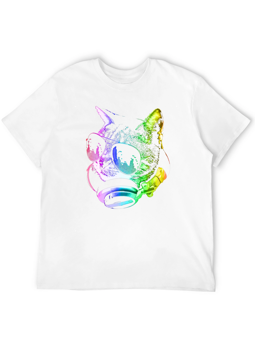 Cool Cat DJ Rainbow T-Shirt
