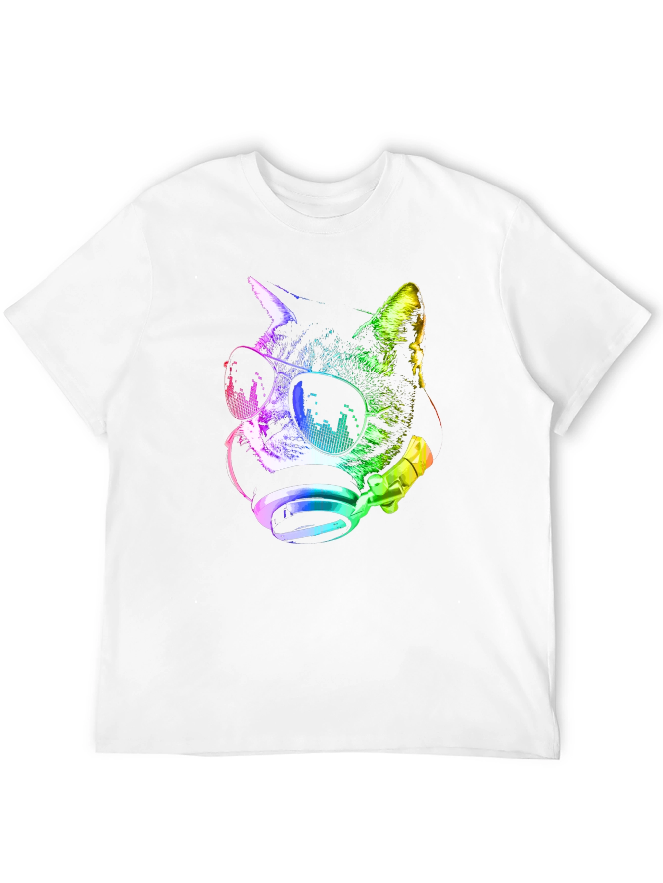 Cool Cat DJ Rainbow T-Shirt