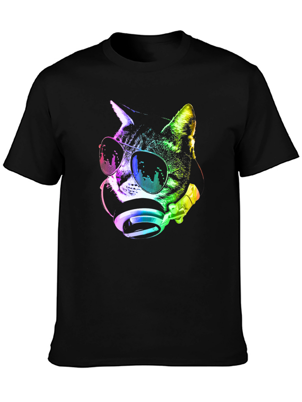 Cool Cat DJ Rainbow T-Shirt