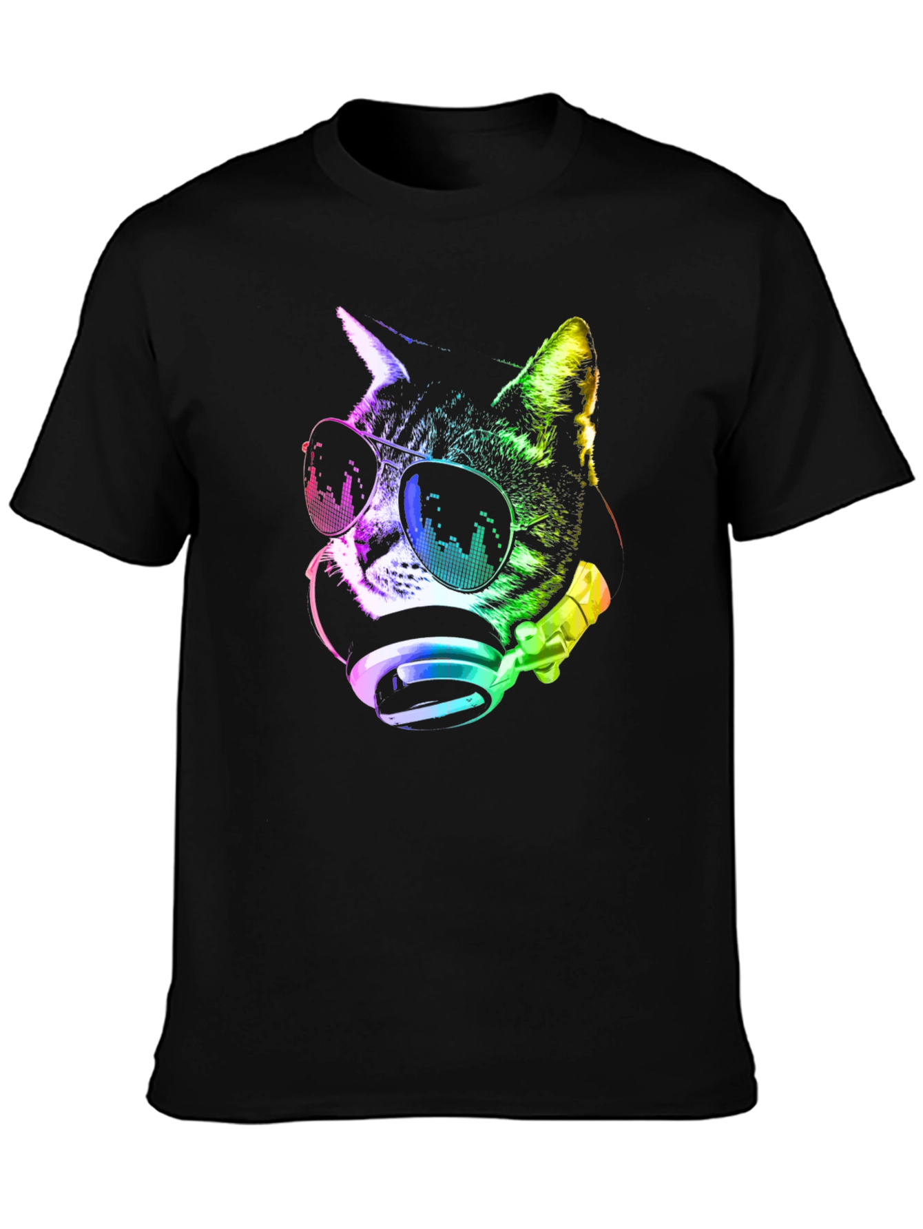 Cool Cat DJ Rainbow T-Shirt