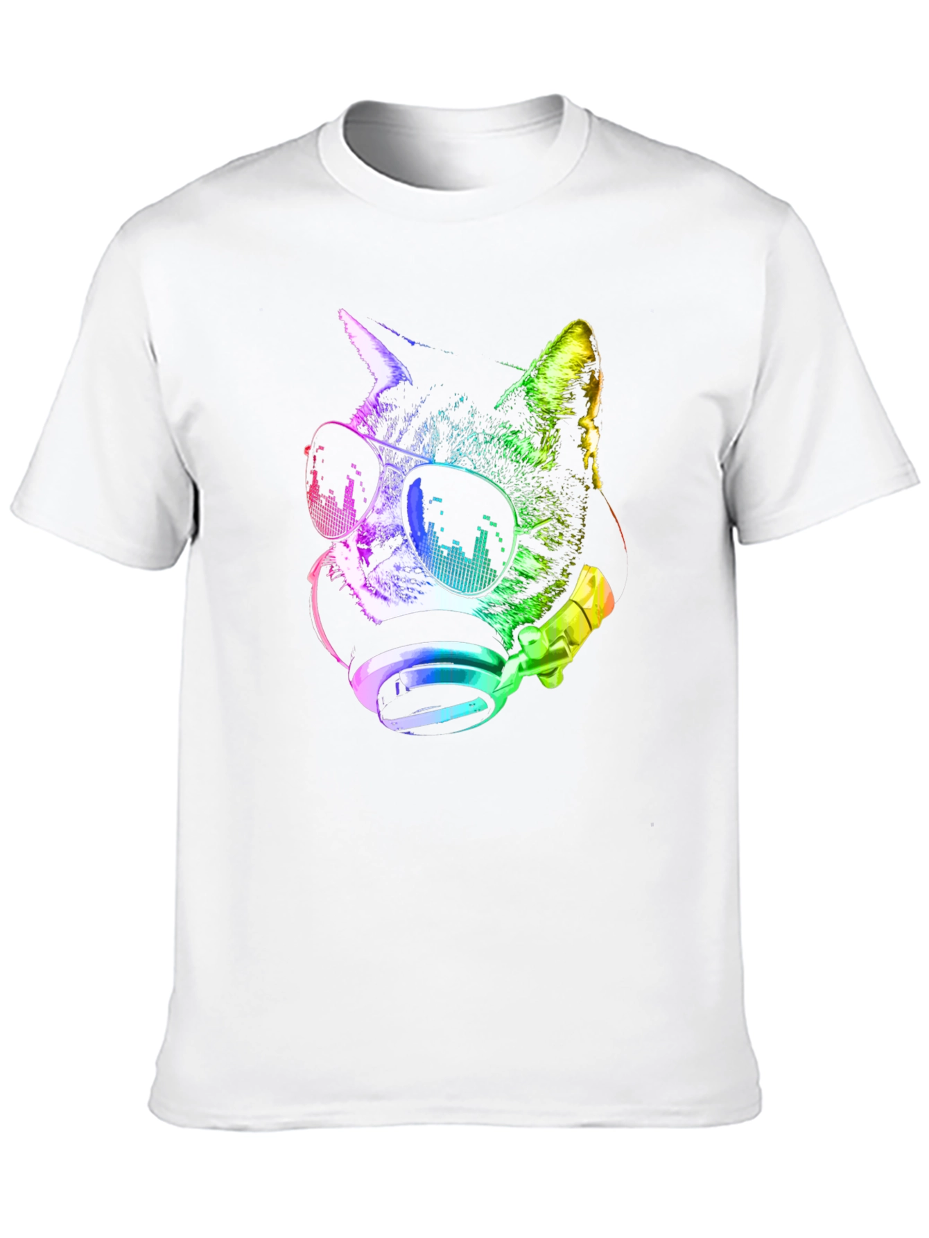 Cool Cat DJ Rainbow T-Shirt