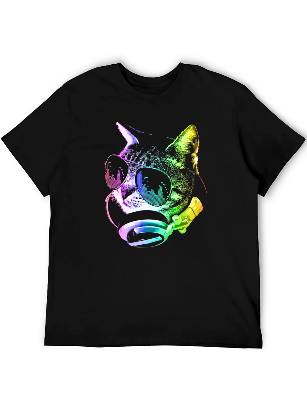Cool Cat DJ Rainbow T-Shirt