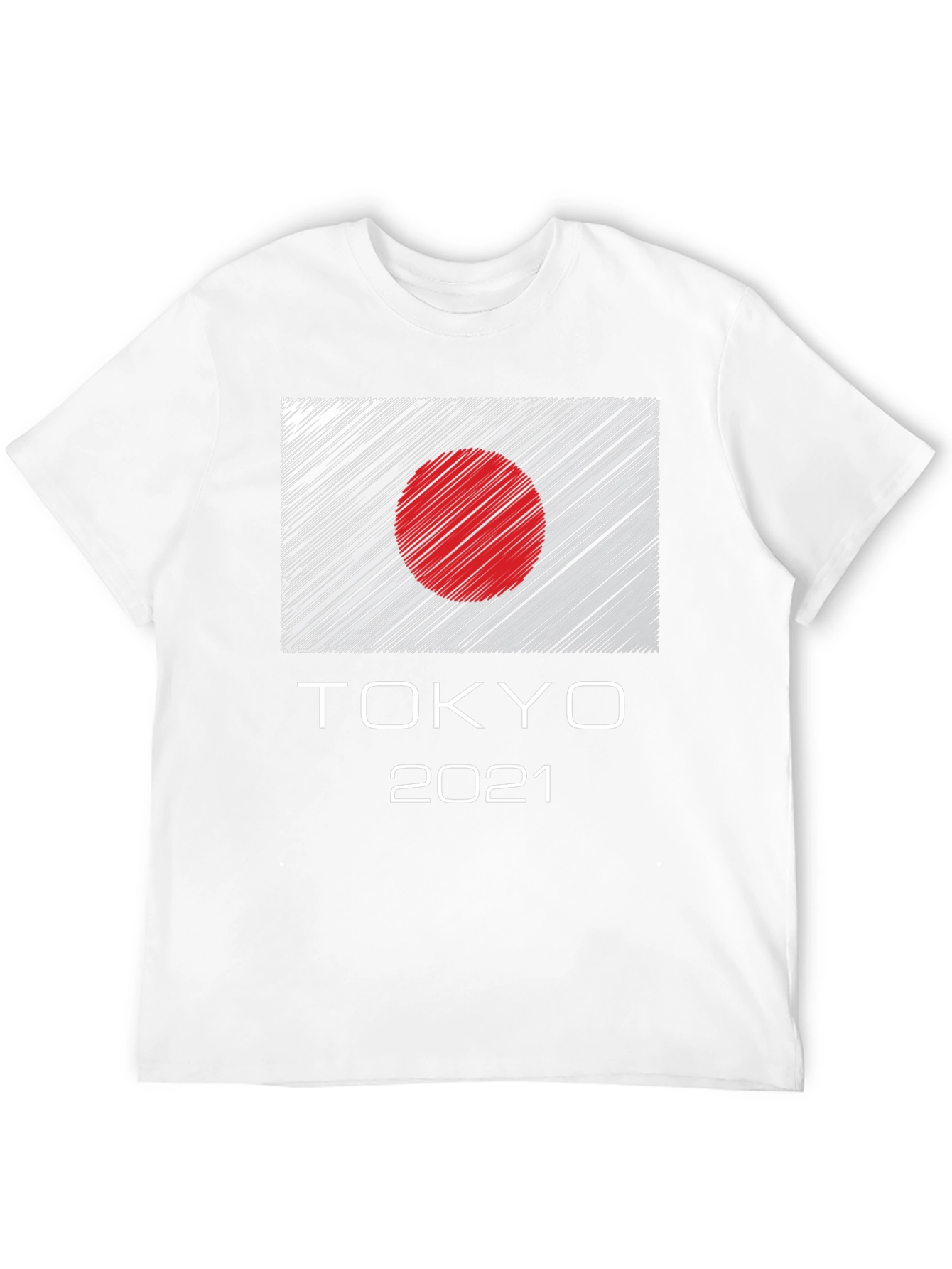 Tokyo 2021 Graphic Tee - Japan Flag Design