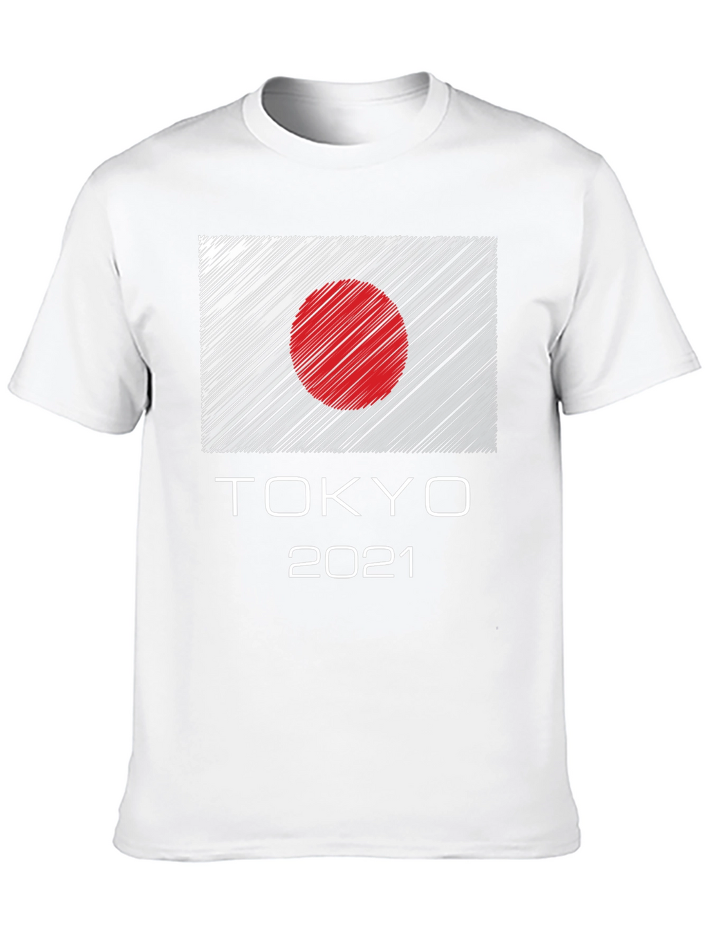 Tokyo 2021 Graphic Tee - Japan Flag Design