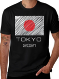 Tokyo 2021 Graphic Tee - Japan Flag Design