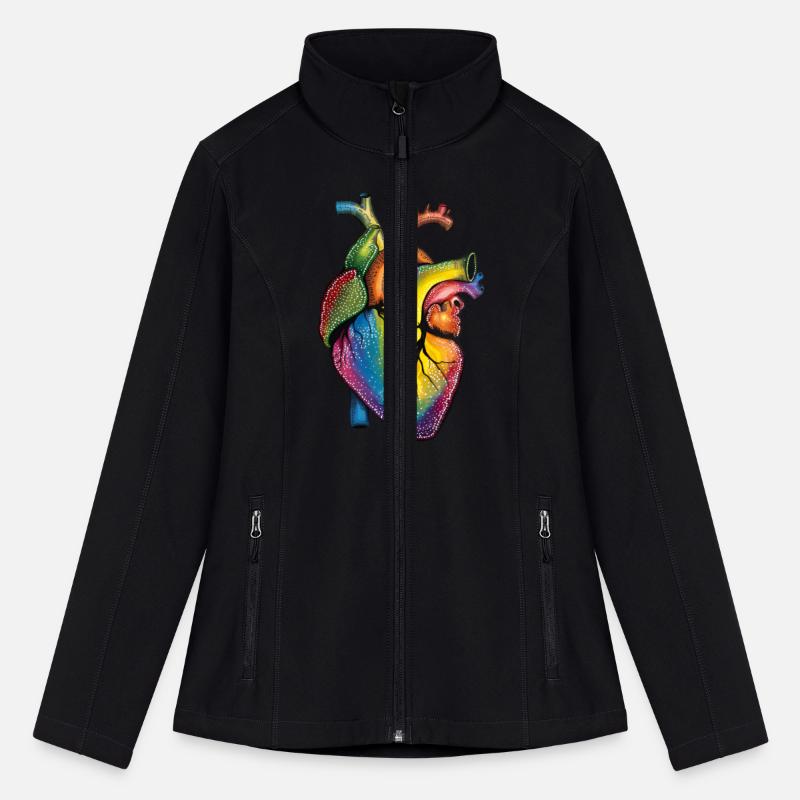 Colored Anatomical Heart Valentines Day Anatomy