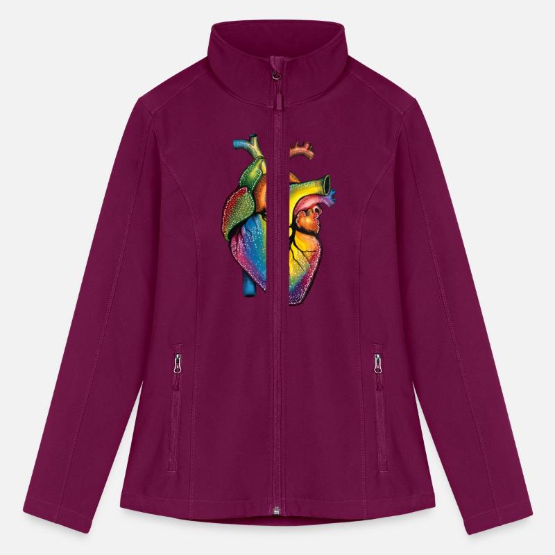 Colored Anatomical Heart Valentines Day Anatomy