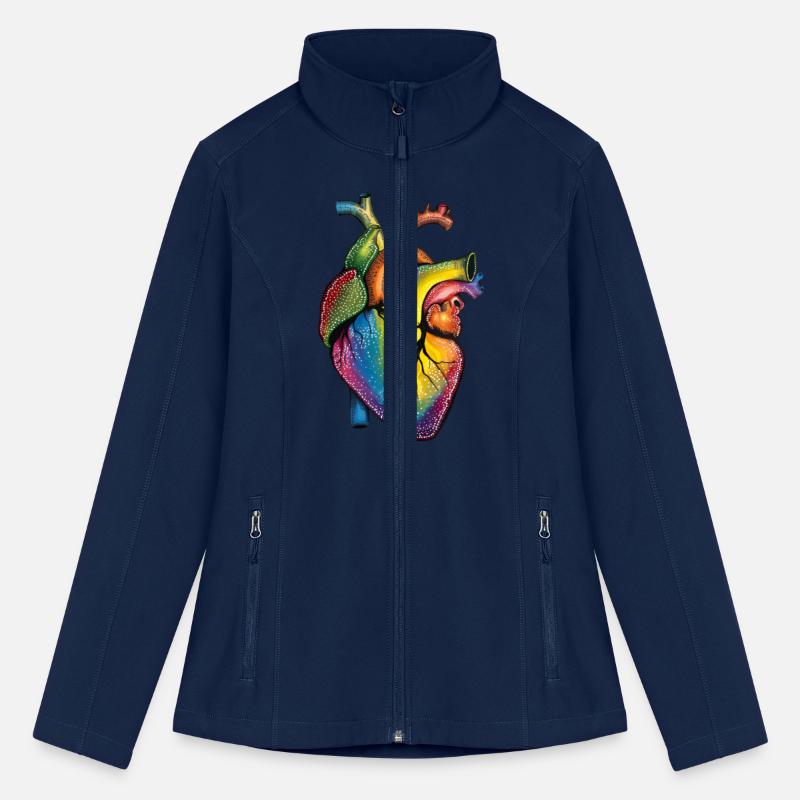 Colored Anatomical Heart Valentines Day Anatomy