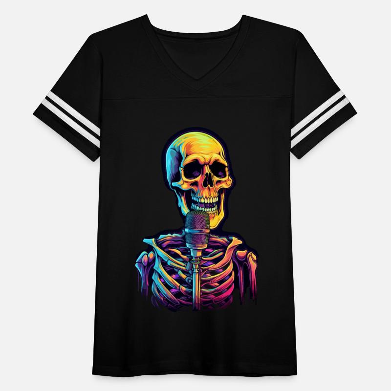 Colorful Abstract Skull With Microphone