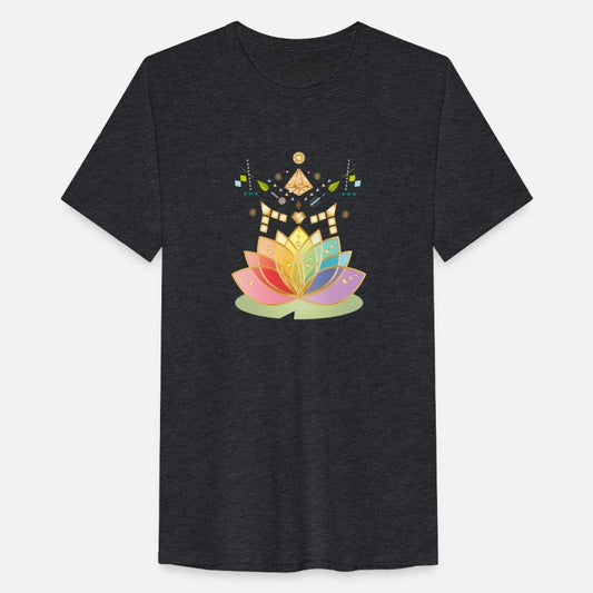 Colorful Chakra Flower Symbol with Ornaments