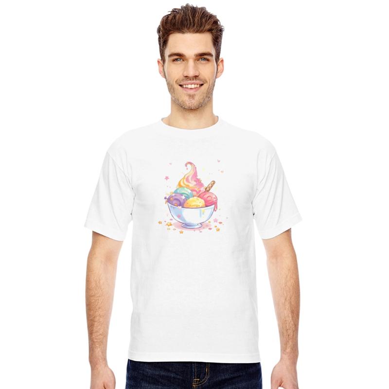 Colorful Ice Cream Sundae Illustration
