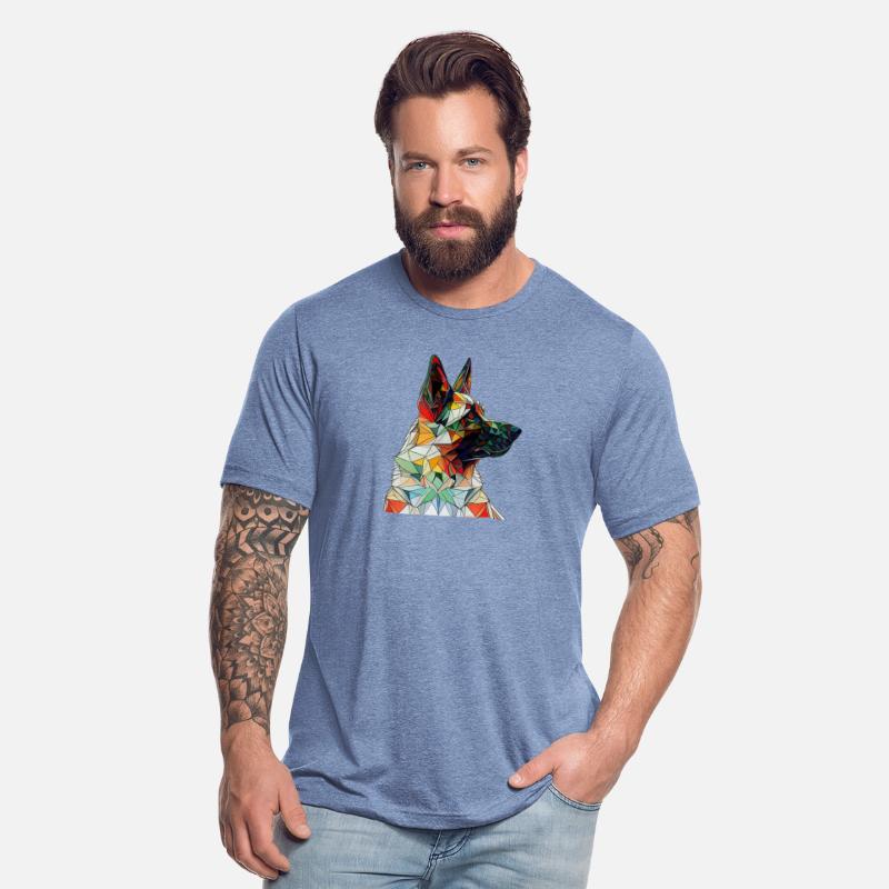 Colorful Origami German Shepherd